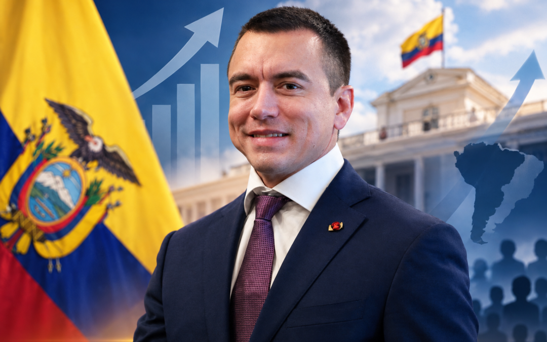 Aprobación de Daniel Noboa sube a 47,4 % y alcanza el octavo lugar en Latinoamérica